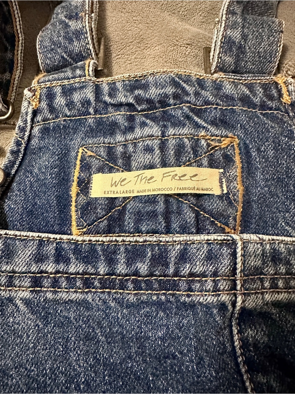 Free People Blue Denim Mini Overall Dress - Picture 2 of 4